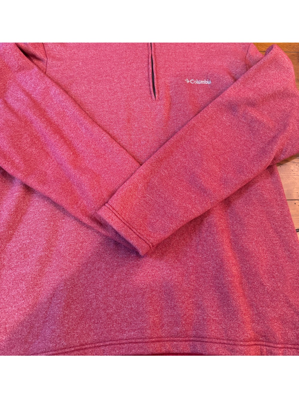 Columbia Men's Heathered Crimson Zip-Up Pullover